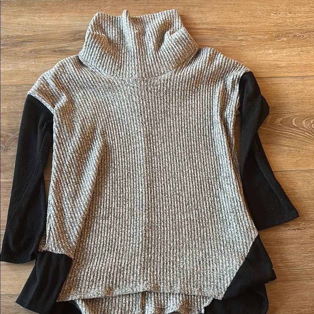 Cozy Gray and Black Women's Sweater